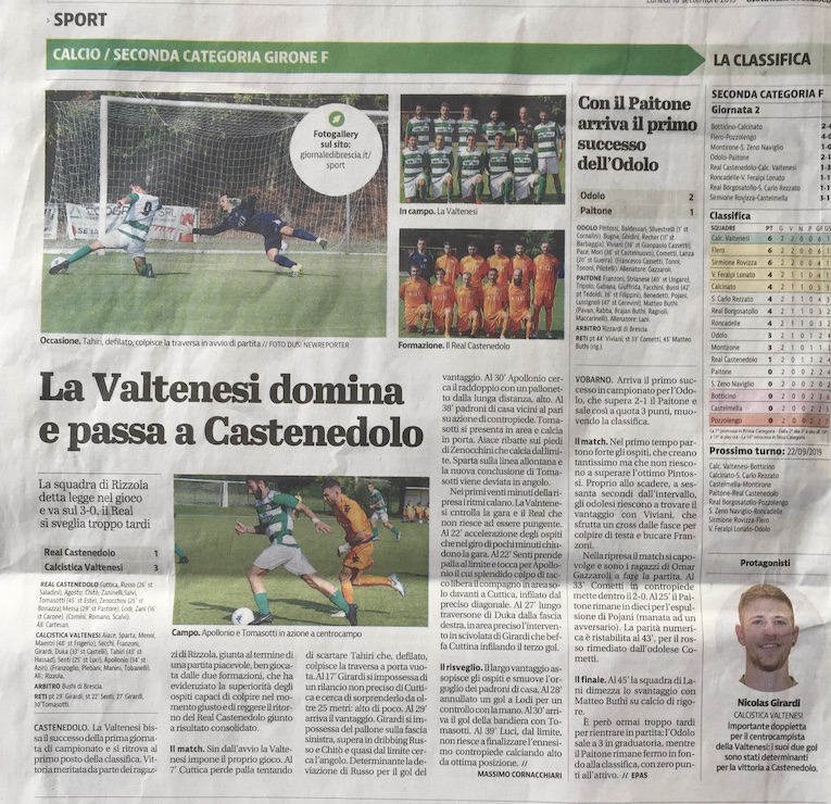 16 Settembre 2019 Giornale di Brescia