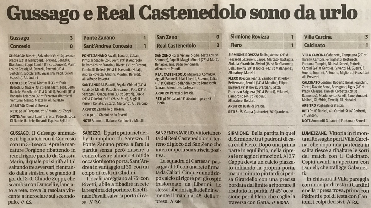 Giornale di Brescia 12 Ottobre