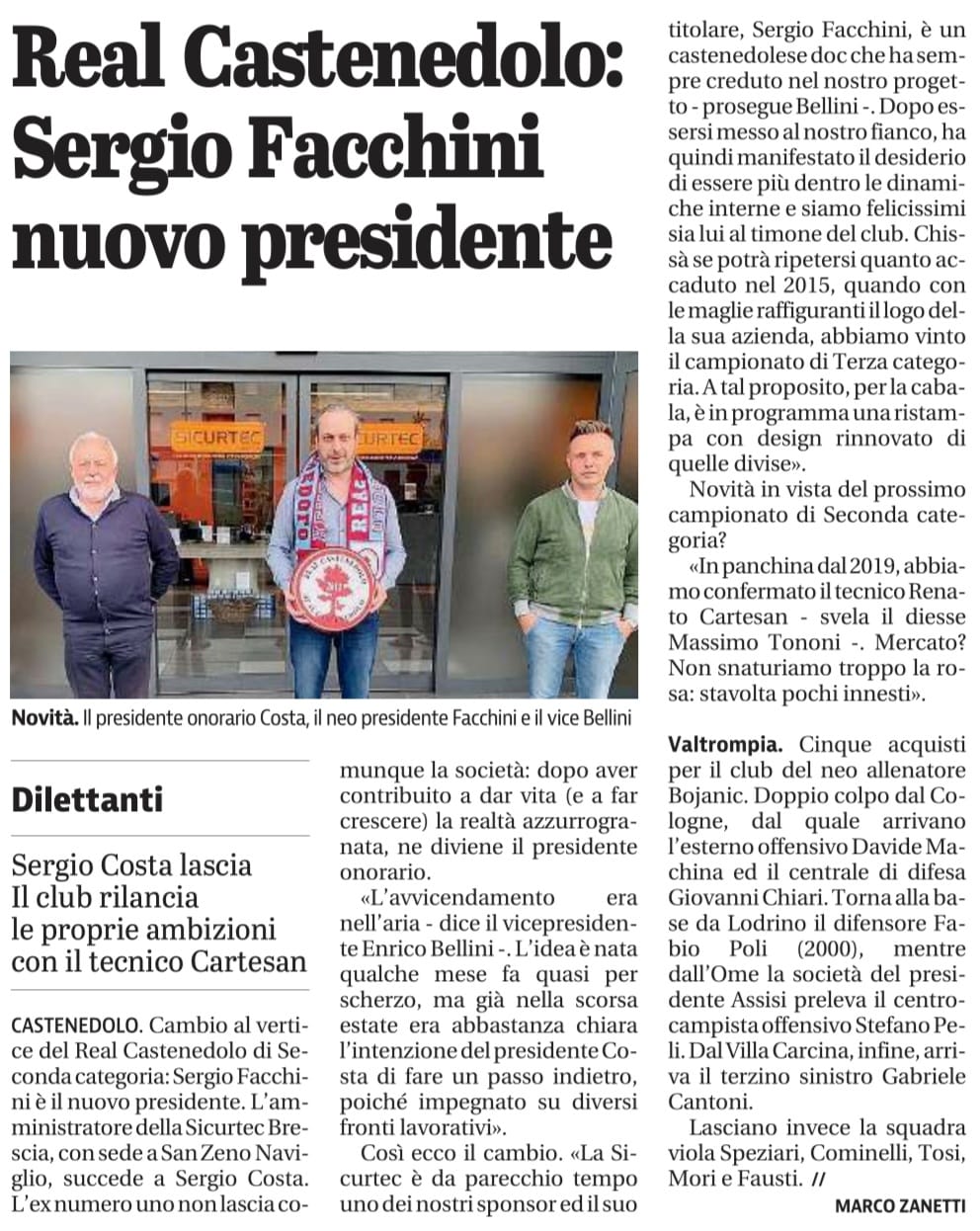 Giornale di Brescia 24 Maggio